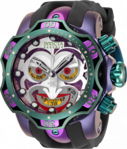 Invicta DC Comics Joker Para Hombre morado con verde 52MM 34942