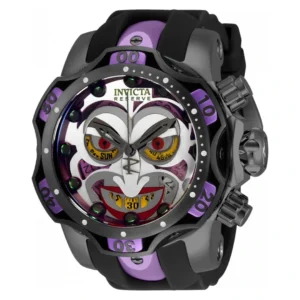 Invicta DC Comics Joker Para Hombre Invicta Dc Comics Púrpura, Negro 52MM