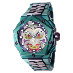 Invicta DC Comics Joker Para Hombre Invicta Dc Comics Verde, Púrpura 54MM