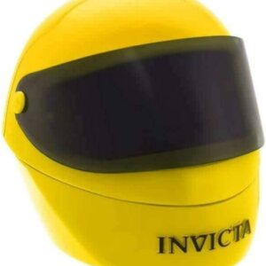 ESTUCHE DE CASCO AMARILLO Invicta Caja de colección para reloj, color amarillo y negro
