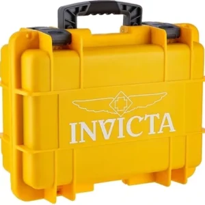 ESTUCHE INVICTA ESTILO MALETA DE IMPACTO INVICTA PARA 8 RELOJES AMARILLA