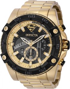 INVICTA  DC Superman Edición limitada Reloj para hombre Dorado Negro 52 mm