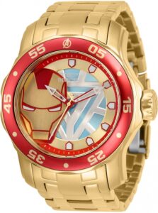 Invicta Marvel Iron Man Edición Limitada oro y rojo de 48mm