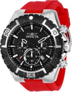 Invicta Aviator Reloj de cuarzo para hombre  Correa Roja 49mm