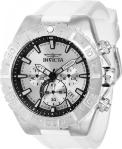 Invicta Aviator Reloj movimiento de Cuarzo Blanco Y Plateado 49mm
