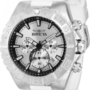 Invicta Aviator Reloj movimiento de Cuarzo Blanco Y Plateado 49mm