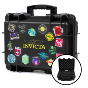 Caja de reloj Invicta Impact de 8 ranuras con parche de buceo, negra (DC8PATCH-BLK)