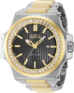 Inivcta Akula Reloj Para Hombre Movimiento de Cuarzo de 58mm Plateado