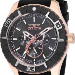 Invicta Aviator Reloj movimiento de  Cuarzo Correa negra 49mm 45749